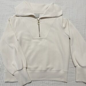 VARLEY Vine Half Zip Sweater Womens Medium Ivory Pullover